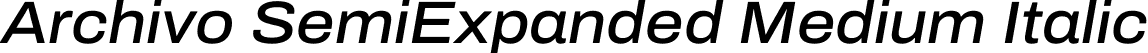 Archivo SemiExpanded Medium Italic font - Archivo_SemiExpanded-MediumItalic.ttf