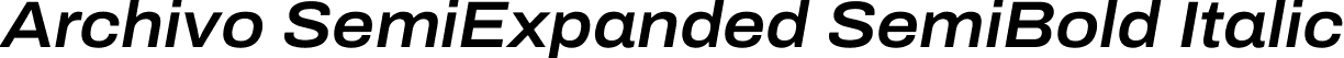 Archivo SemiExpanded SemiBold Italic font - Archivo_SemiExpanded-SemiBoldItalic.ttf
