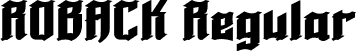 ROBACK Regular font - ROBACKpersonal.otf