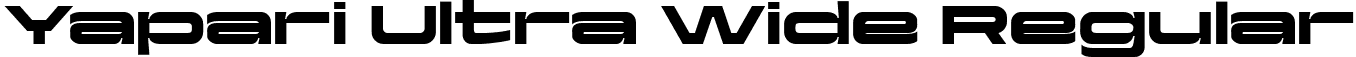 Yapari Ultra Wide Regular font - Yapari-UltraWide.ttf