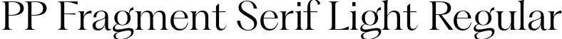 PP Fragment Serif Light Regular font - PPFragment-SerifLight.otf