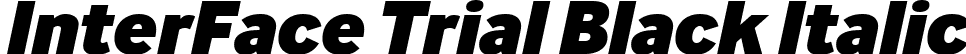 InterFace Trial Black Italic font - InterFace_Trial_BlkIt.ttf