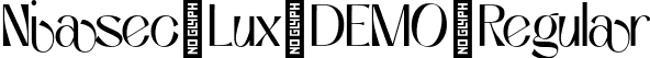 Niasec Lux DEMO Regular font - niasecluxdemo-regular.ttf