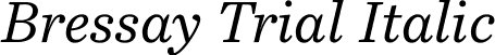 Bressay Trial Italic font - Bressay_Trial_It.ttf
