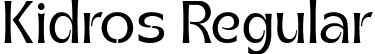 Kidros Regular font - kidrosregular-mlr3a.ttf