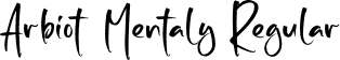 Arbiot Mentaly Regular font - Arbiot-Mentaly.otf