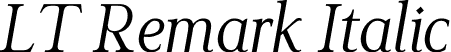 LT Remark Italic font - ltremarkitalic-may2021.otf