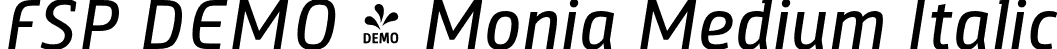 FSP DEMO - Monia Medium Italic font - Fontspring-DEMO-monia-mediumitalic.otf