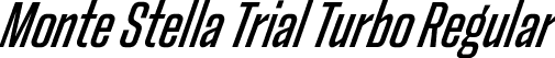 Monte Stella Trial Turbo Regular font - MonteStella_Trial_TurboIt.ttf