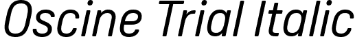 Oscine Trial Italic font - Oscine_Trial_It.ttf