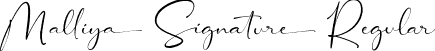 Malliya Signature Regular font - malliyasignatureregular-lgy8d.ttf