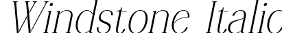 Windstone Italic font - Windstone-Italic Demo.otf