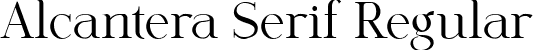 Alcantera Serif Regular font - Alcantera-Serif.ttf
