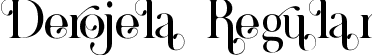 Derojela Regular font - derojela.ttf