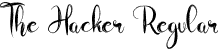 The Hacker Regular font - TheHacker.otf