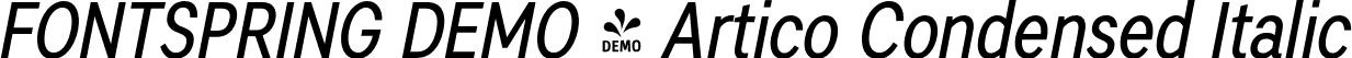 FONTSPRING DEMO - Artico Condensed Italic font - Fontspring-DEMO-articocond-it.otf