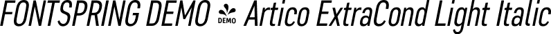 FONTSPRING DEMO - Artico ExtraCond Light Italic font - Fontspring-DEMO-articoexcond-lightit.otf