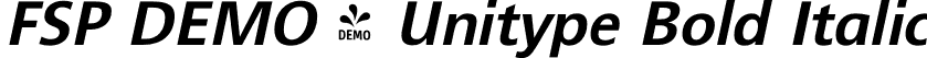 FSP DEMO - Unitype Bold Italic font - Fontspring-DEMO-unitype-bolditalic.otf