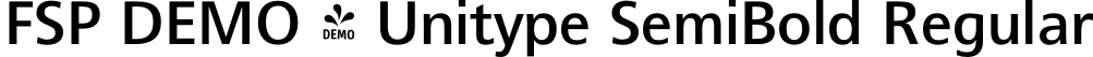 FSP DEMO - Unitype SemiBold Regular font - Fontspring-DEMO-unitype-semibold.otf