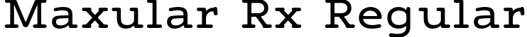 Maxular Rx Regular font - maxular-rx-regular.otf