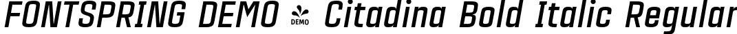 FONTSPRING DEMO - Citadina Bold Italic Regular font - Fontspring-DEMO-citadina_bold_italic.otf