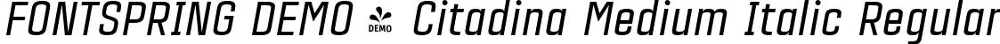 FONTSPRING DEMO - Citadina Medium Italic Regular font - Fontspring-DEMO-citadina_medium_italic.otf