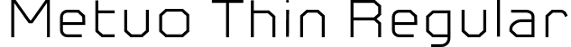Metuo Thin Regular font - MetuoPersonalUse-Thin.otf