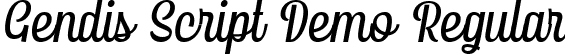 Gendis Script Demo Regular font - gendis-script-test.ttf