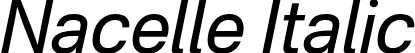 Nacelle Italic font - Nacelle-Italic.otf