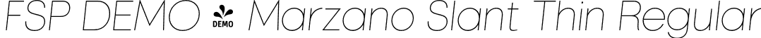 FSP DEMO - Marzano Slant Thin Regular font - Fontspring-DEMO-marzano-slant-001-thin.otf