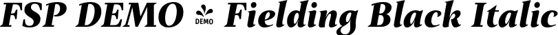 FSP DEMO - Fielding Black Italic font - Fontspring-DEMO-fielding-blackitalic.otf