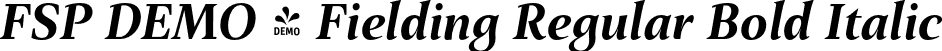 FSP DEMO - Fielding Regular Bold Italic font - Fontspring-DEMO-fielding-bolditalic.otf
