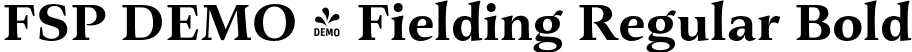 FSP DEMO - Fielding Regular Bold font - Fontspring-DEMO-fielding-bold.otf