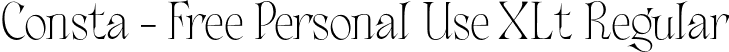 Consta - Free Personal Use XLt Regular font - Consta-ExtraLight.otf