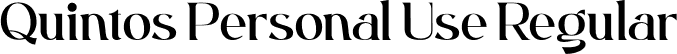 Quintos Personal Use Regular font - QuintosPersonalUse-6YBeg.otf