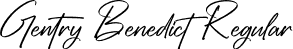 Gentry Benedict Regular font - Gentry Benedict.otf