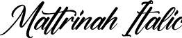 Mattrinah Italic font - Mattrinah Italic.otf