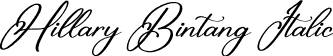 Hillary Bintang Italic font - Hillary-Bintang-Italic.otf