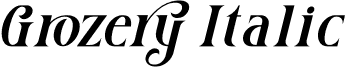 Grozery Italic font - Grozery-Italic.otf