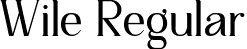 Wile Regular font - Wile Reguler.ttf