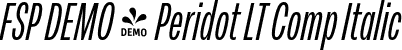 FSP DEMO - Peridot LT Comp Italic font - Fontspring-DEMO-peridotlatin-compresseditalic.otf