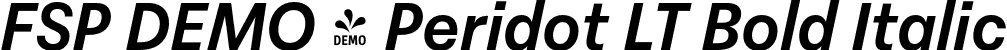 FSP DEMO - Peridot LT Bold Italic font - Fontspring-DEMO-peridotlatin-bolditalic.otf