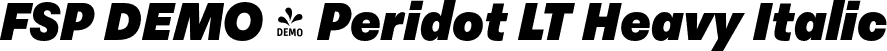 FSP DEMO - Peridot LT Heavy Italic font - Fontspring-DEMO-peridotlatin-heavyitalic.otf