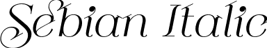 Sebian Italic font - Sebian Italic.ttf