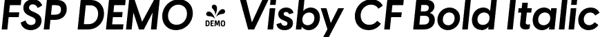 FSP DEMO - Visby CF Bold Italic font - Fontspring-DEMO-visbycf-boldoblique.otf