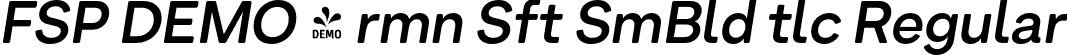 FSP DEMO - rmn Sft SmBld tlc Regular font - Fontspring-DEMO-arminsoft-semibolditalic.otf