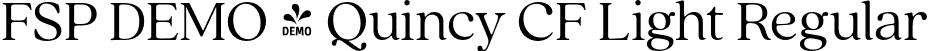 FSP DEMO - Quincy CF Light Regular font - Fontspring-DEMO-quincycf-light.otf