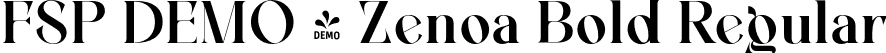 FSP DEMO - Zenoa Bold Regular font - Fontspring-DEMO-zenoa-bold.otf