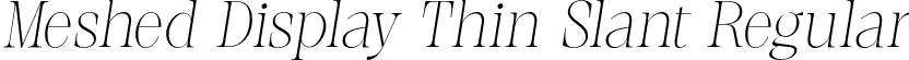 Meshed Display Thin Slant Regular font - MeshedDisplay-ThinSlanted.otf