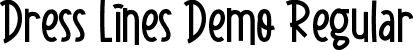 Dress Lines Demo Regular font - DressLinesDemoRegular.ttf